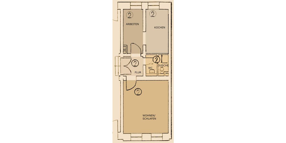 Etagenwohnung Chemnitz Altendorf - 1 Zimmer, 39 m&sup2;, 235&euro; | Angebot:26491702