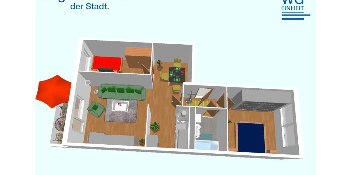 Etagenwohnung Chemnitz Klaffenbach - 3 Zimmer, 57 m&sup2;, 330&euro; | Angebot:26421423