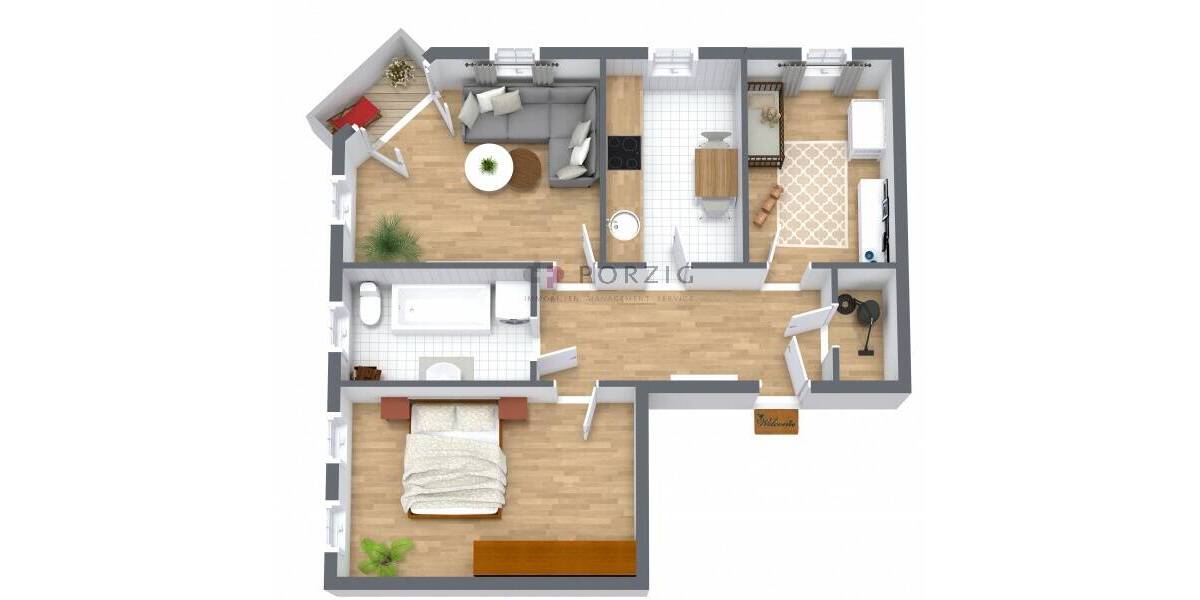 Etagenwohnung Limbach-Oberfrohna Oberfrohna - 3 Zimmer, 87 m&sup2;, 480&euro; | Angebot:26306047