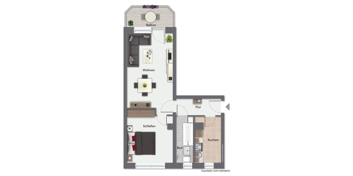 Etagenwohnung Chemnitz Rabenstein - 2 Zimmer, 50 m&sup2;, 281&euro; | Angebot:25444228