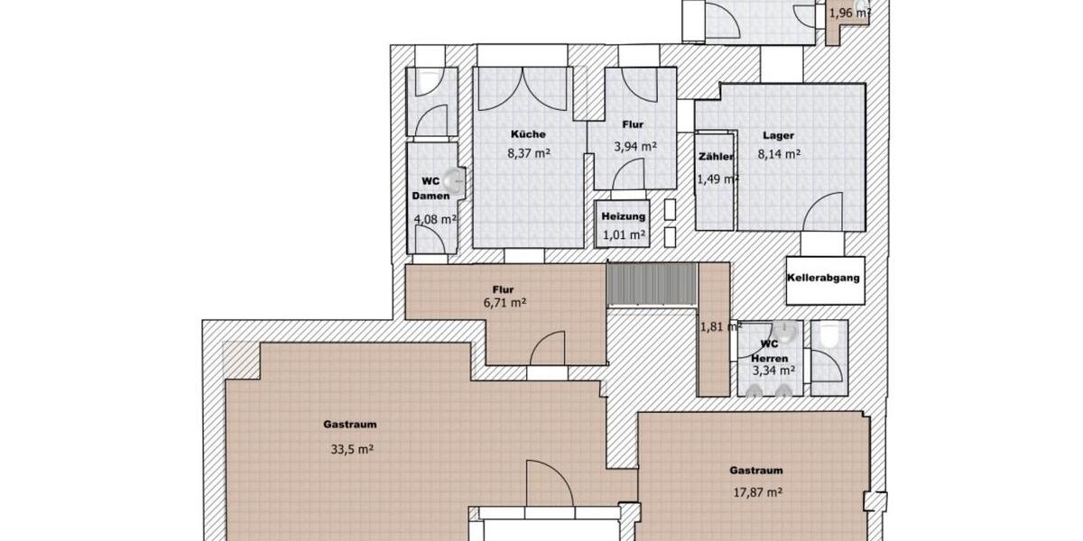 Kosmetikstudio? Tattoostudio? Maklerbüro? (Eis-) Café? Bistro? Tolle Gewerbefläche (100 m²) im Zentrum von Lößnitz! zimmer