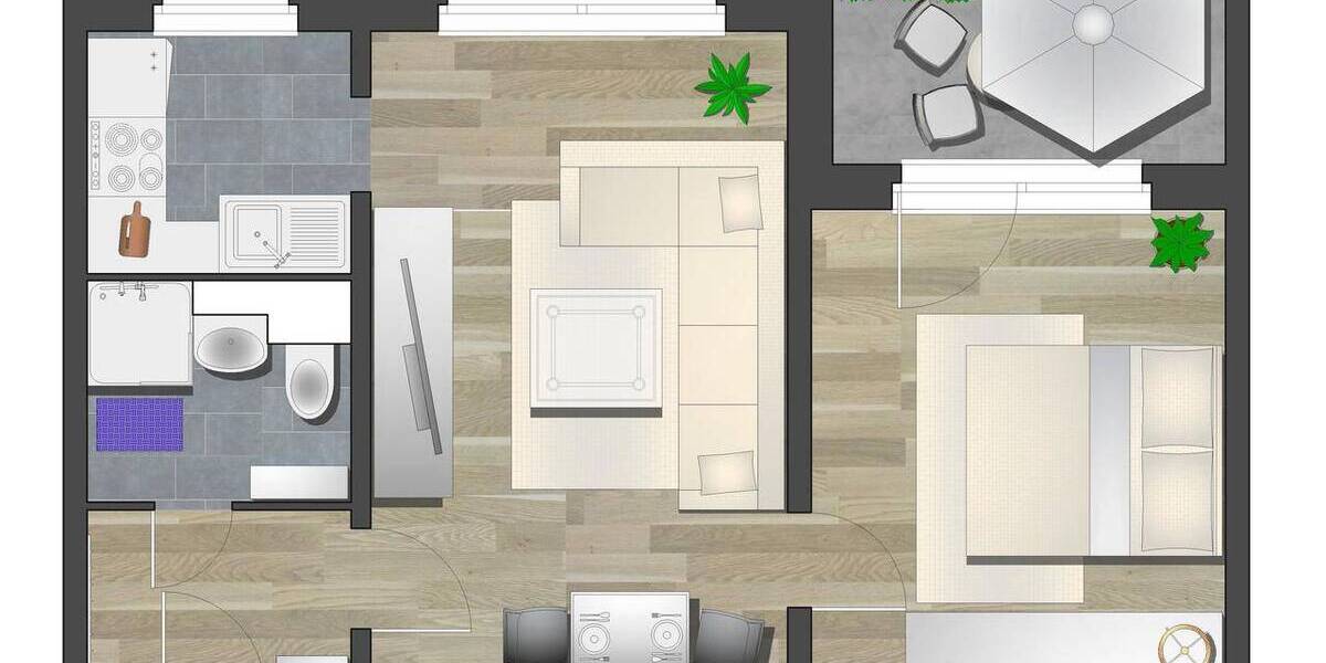 Etagenwohnung Chemnitz Gablenz - 2 Zimmer, 44 m&sup2;, 270&euro; | Angebot:26826522