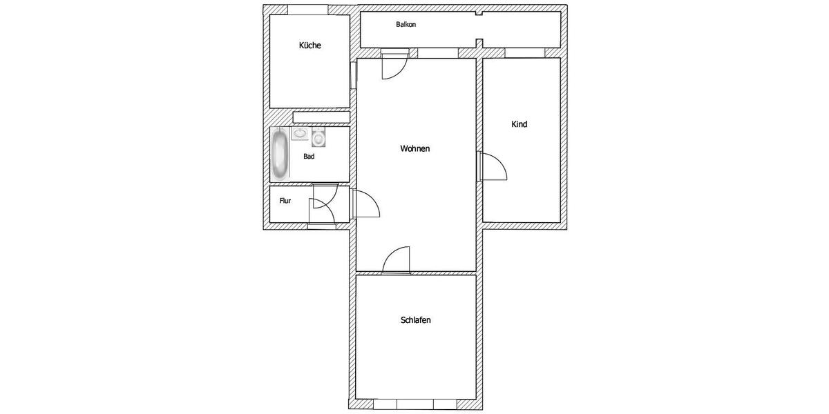 Etagenwohnung Brand-Erbisdorf Erbisdorf - 3 Zimmer, 59 m&sup2;, 277&euro; | Angebot:25988410