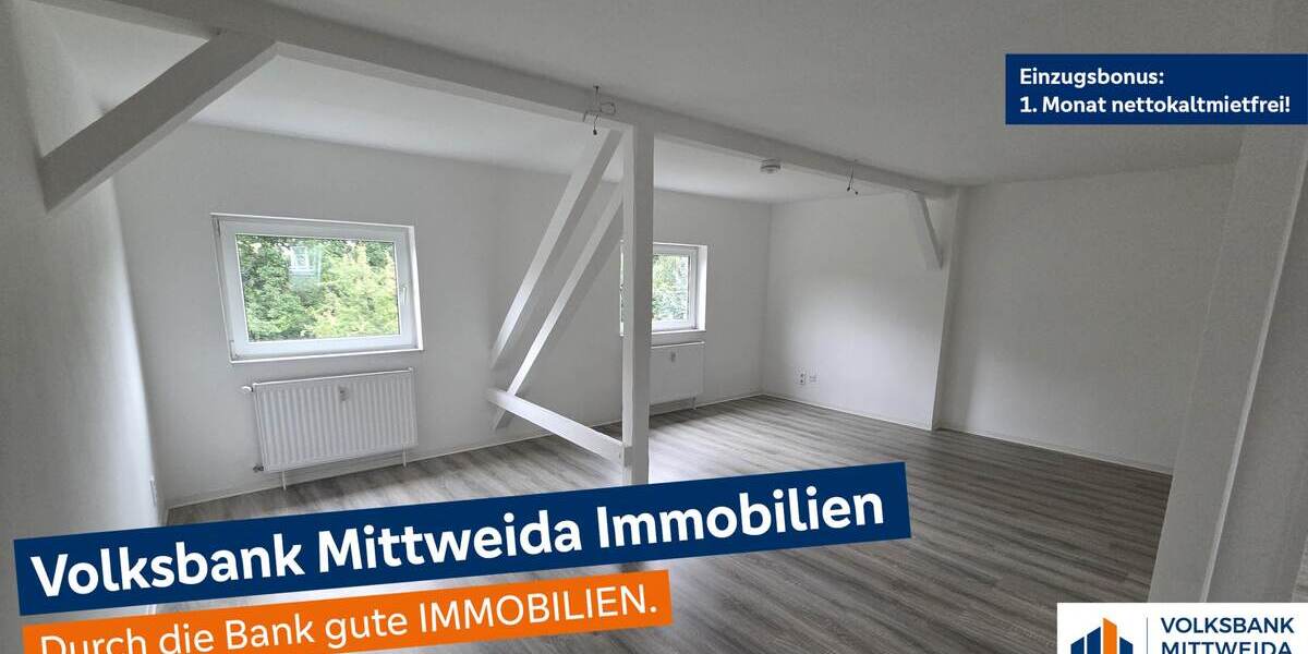 Helle 3-Zimmer-Dachgeschosswohnung mit Sichtbalken in Chemnitz-Hilbersdorf! - Dachgeschoßwohnung Chemnitz Hilbersdorf | Angebot:22986482