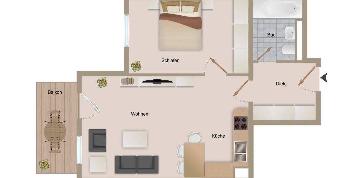 Etagenwohnung Frankenberg Dittersbach - 2 Zimmer, 38.000&euro; | Angebot:25689465