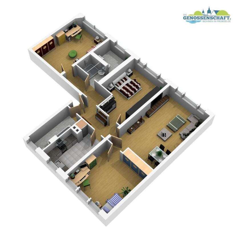 Wohnung zum Mieten in Freiberg 639 € 87.02 m²