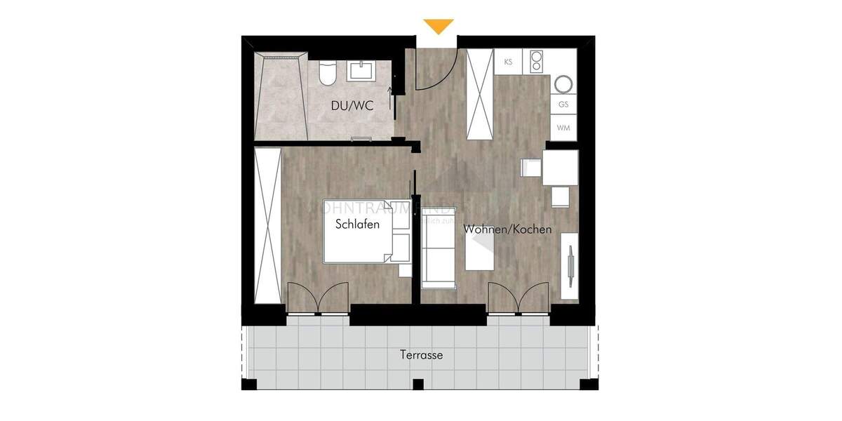 Etagenwohnung Chemnitz Rabenstein - 2 Zimmer, 45 m&sup2;, 616&euro; | Angebot:26307410