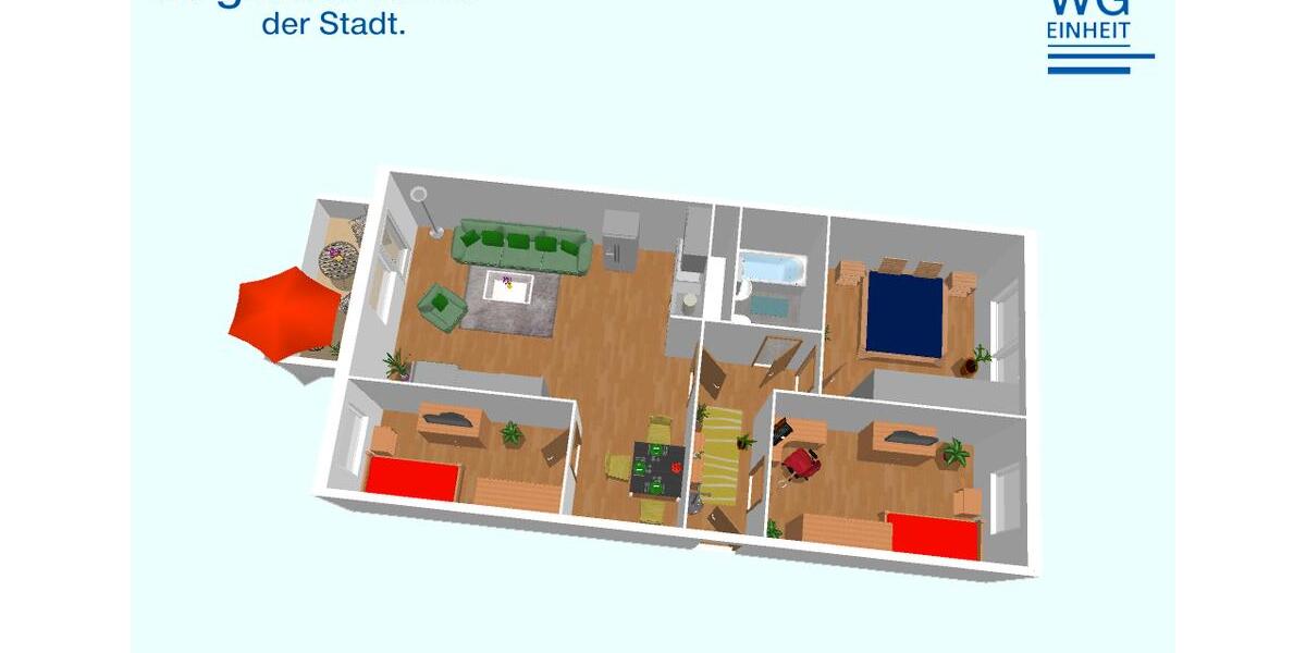 Etagenwohnung Chemnitz Klaffenbach - 4 Zimmer, 69 m&sup2;, 372&euro; | Angebot:25365224