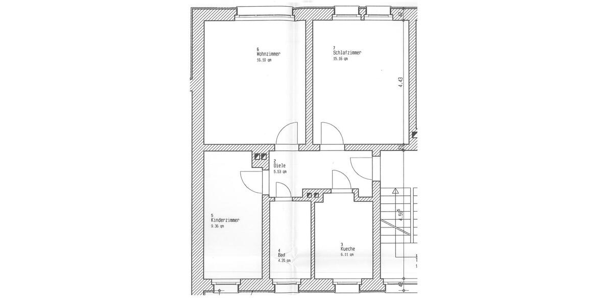Etagenwohnung Frankenberg (Sachsen) - 3 Zimmer, 57 m&sup2;, 325&euro; | Angebot:26491690