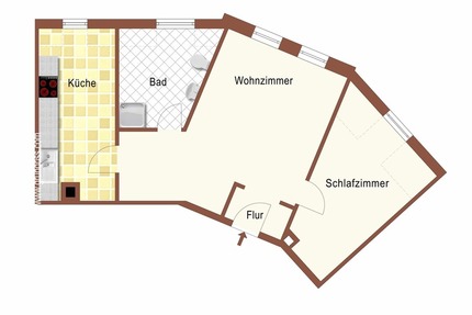 Helle 2-Raum-Wohnung mit Stellplatz! Verfügbar ab 1.11.26! - Wohnung Mittweida Rößgen | Angebot:27531660
