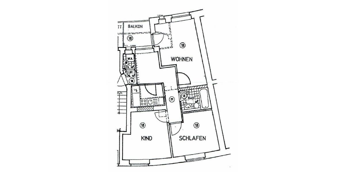 Etagenwohnung Chemnitz Ebersdorf - 3 Zimmer, 67 m&sup2;, 78.500&euro; | Angebot:25682453