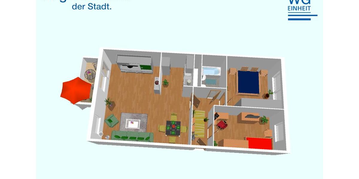 Etagenwohnung Chemnitz Klaffenbach - 3 Zimmer, 69 m&sup2;, 386&euro; | Angebot:26421420