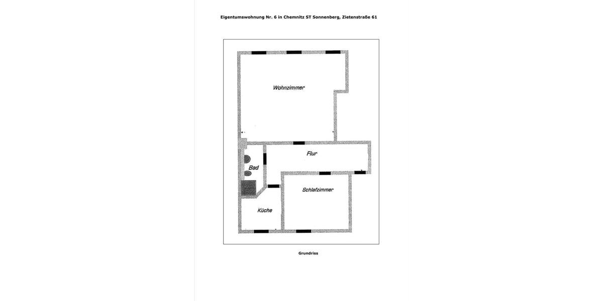 Etagenwohnung Chemnitz Hilbersdorf - 2 Zimmer, 58 m&sup2;, 49.900&euro; | Angebot:26800654