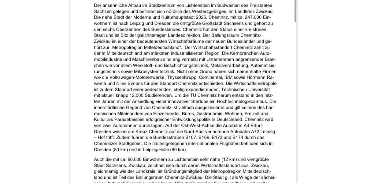 Mehrfamilienhaus, Wohnhaus Lichtenstein (Sachsen) - 11 Zimmer, 280 m&sup2;, 190.000&euro; | Angebot:26042197