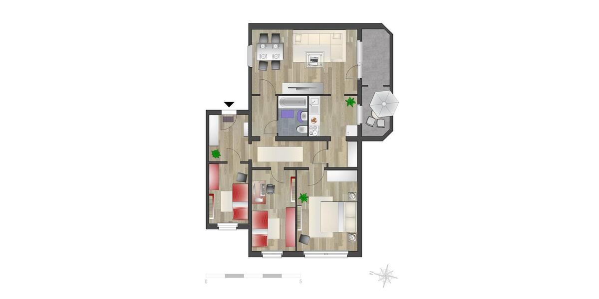 Etagenwohnung Chemnitz Altendorf - 4 Zimmer, 83 m&sup2;, 510&euro; | Angebot:24755360