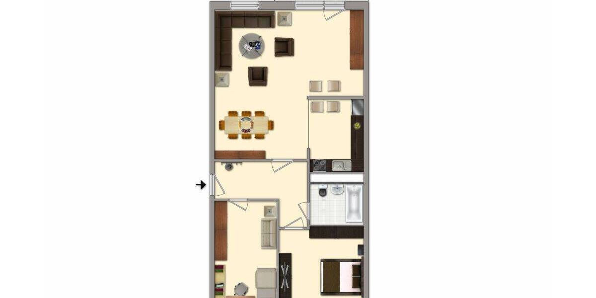 Etagenwohnung Flöha Plaue - 3 Zimmer, 69 m&sup2;, 350&euro; | Angebot:26908418