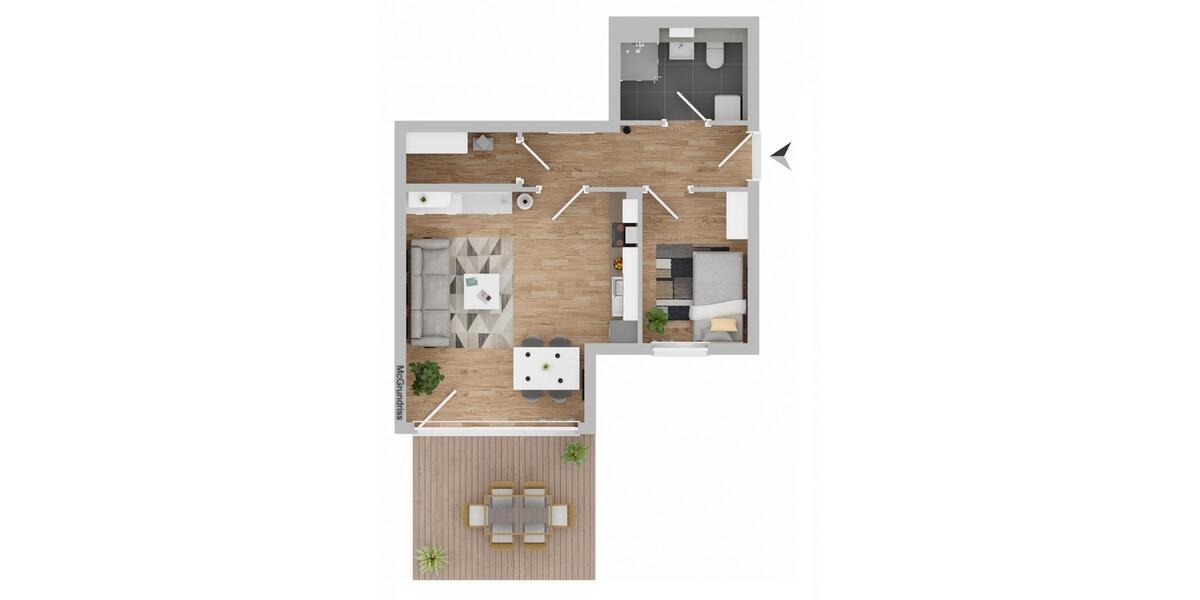 Erdgeschoßwohnung Chemnitz Rabenstein - 2 Zimmer, 47 m&sup2;, 331&euro; | Angebot:26643852