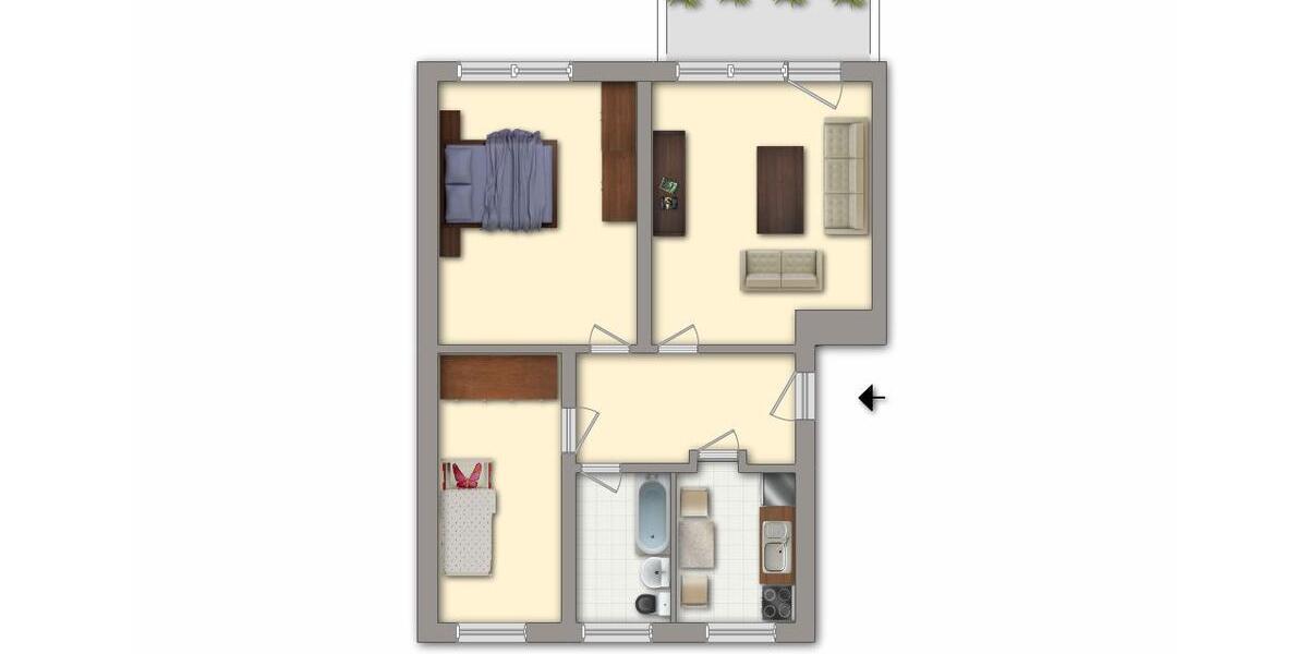 Schöner wohnen bei der TAG Wohnen 3 zimmer