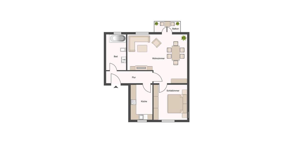 Etagenwohnung Chemnitz Altchemnitz - 2 Zimmer, 50 m&sup2;, 275&euro; | Angebot:26189654