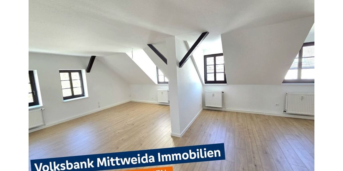 Viel Platz unterm Dach: 5‑Zimmer-Wohnung mit Sichtbalken & Tageslichtbad! - Etagenwohnung Chemnitz Gablenz | Angebot:26674854