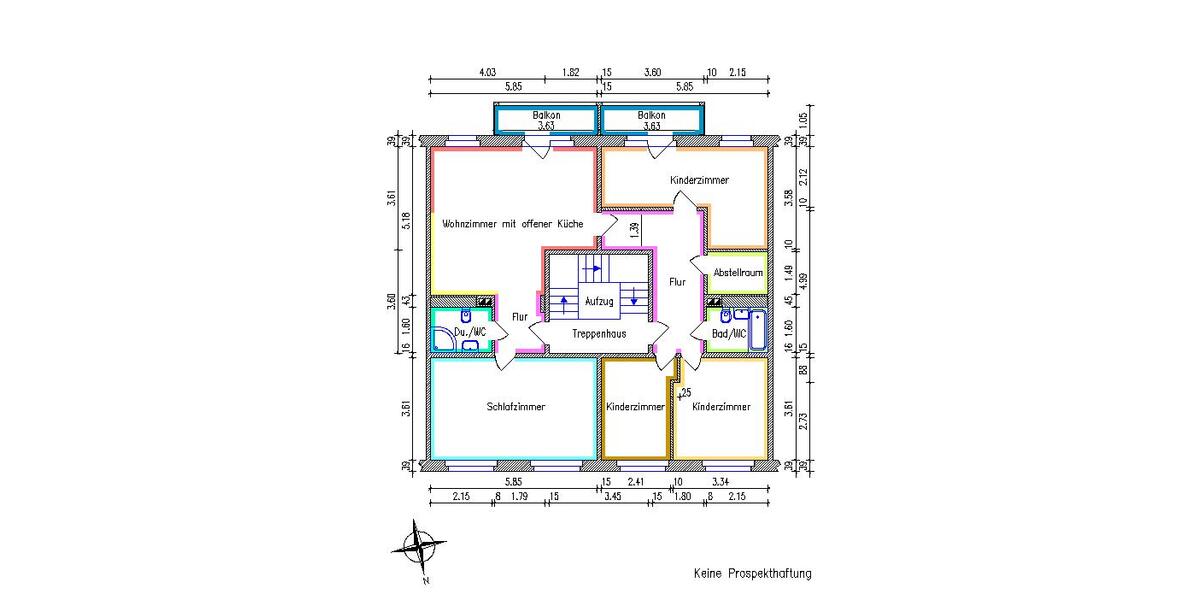Etagenwohnung Chemnitz Hilbersdorf - 5 Zimmer, 114 m&sup2;, 762&euro; | Angebot:22440968