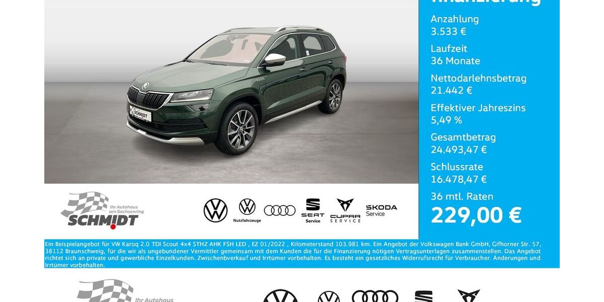 Skoda Karoq 103.981 km 23.975 &euro; Bernsdorf 09337
