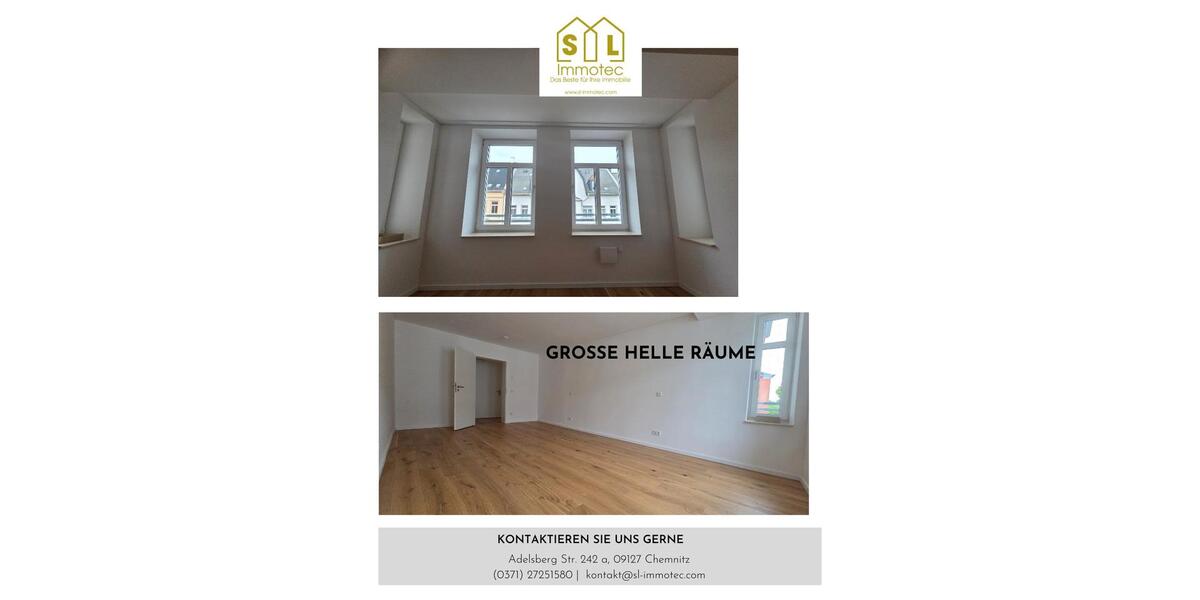 Etagenwohnung Chemnitz Hilbersdorf - 4 Zimmer, 93 m&sup2;, 750&euro; | Angebot:25919806