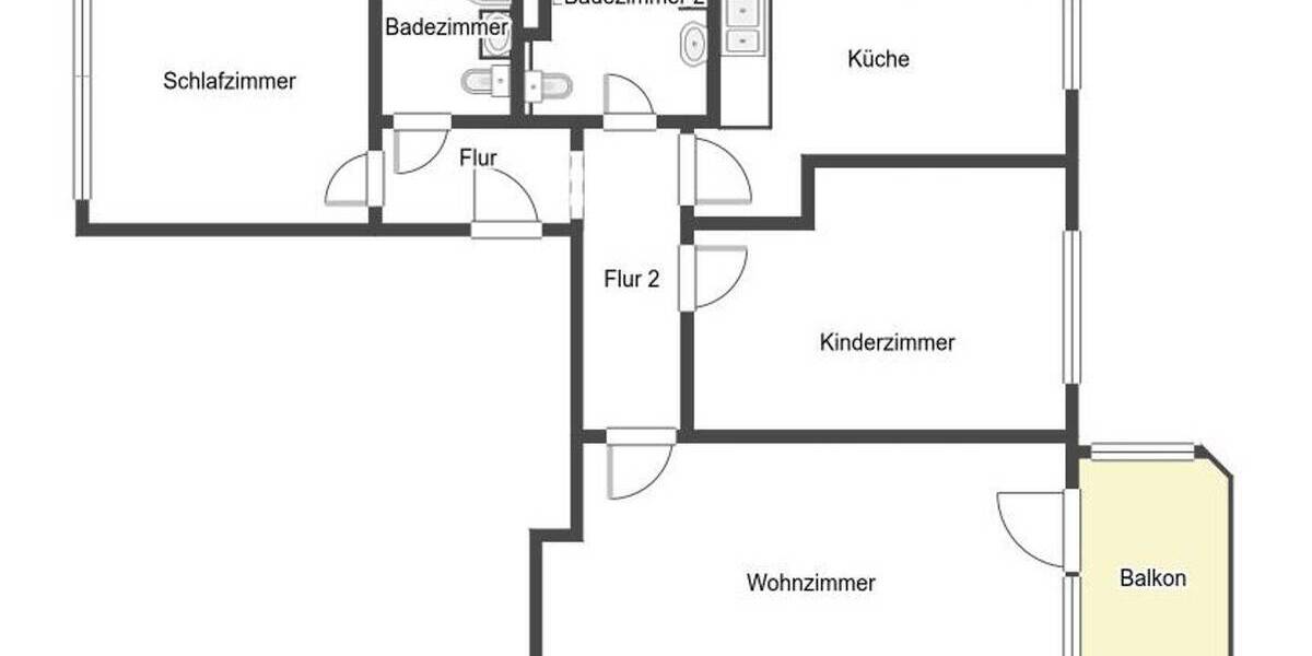 Etagenwohnung Chemnitz Hutholz - 3 Zimmer, 76 m&sup2;, 125.000&euro; | Angebot:26790404