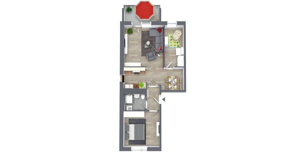 Etagenwohnung Chemnitz Bernsdorf - 3 Zimmer, 56 m&sup2;, 431&euro; | Angebot:26378409