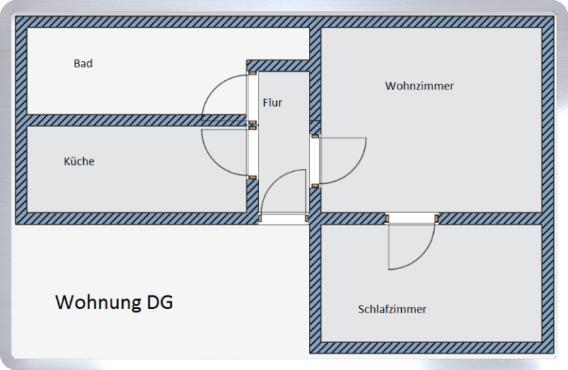 Etagenwohnung Mittweida - 2 Zimmer, 40 m&sup2;, 360&euro; | Angebot:26841119