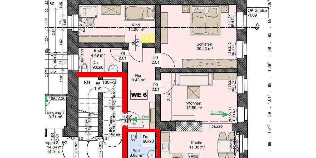 Etagenwohnung Chemnitz Zentrum - 3 Zimmer, 73 m&sup2;, 661&euro; | Angebot:26596267