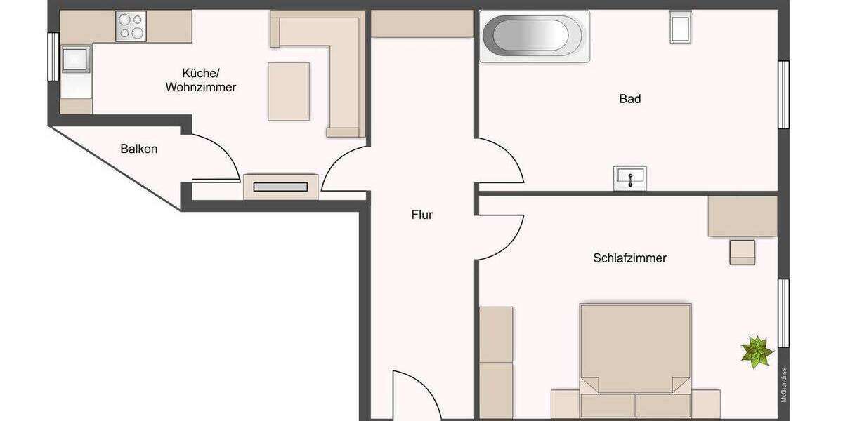 Etagenwohnung Chemnitz Sonnenberg - 2 Zimmer, 50 m&sup2;, 295&euro; | Angebot:26189669