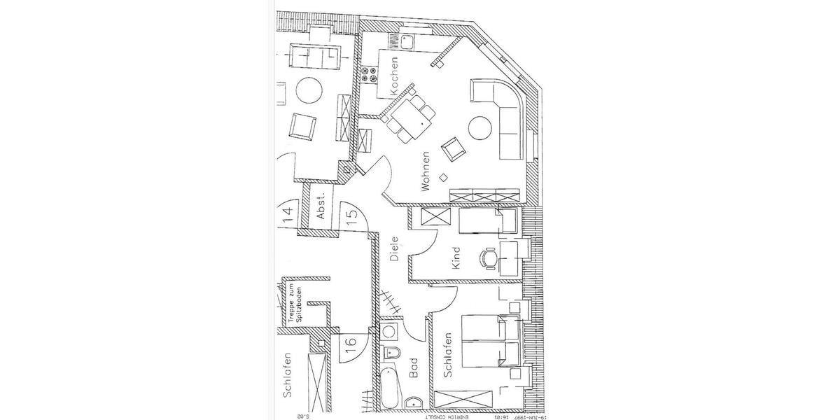 Dachgeschoßwohnung Chemnitz Altendorf - 3 Zimmer, 55 m&sup2;, 350&euro; | Angebot:25918838