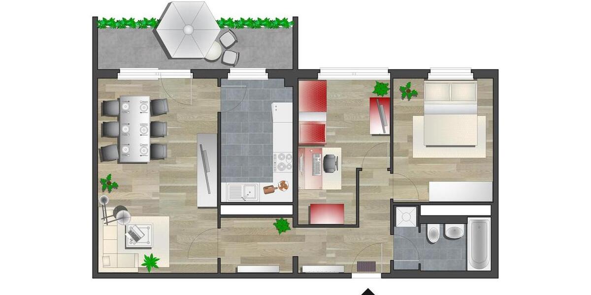 Etagenwohnung Chemnitz Klaffenbach - 3 Zimmer, 68 m&sup2;, 410&euro; | Angebot:26682557