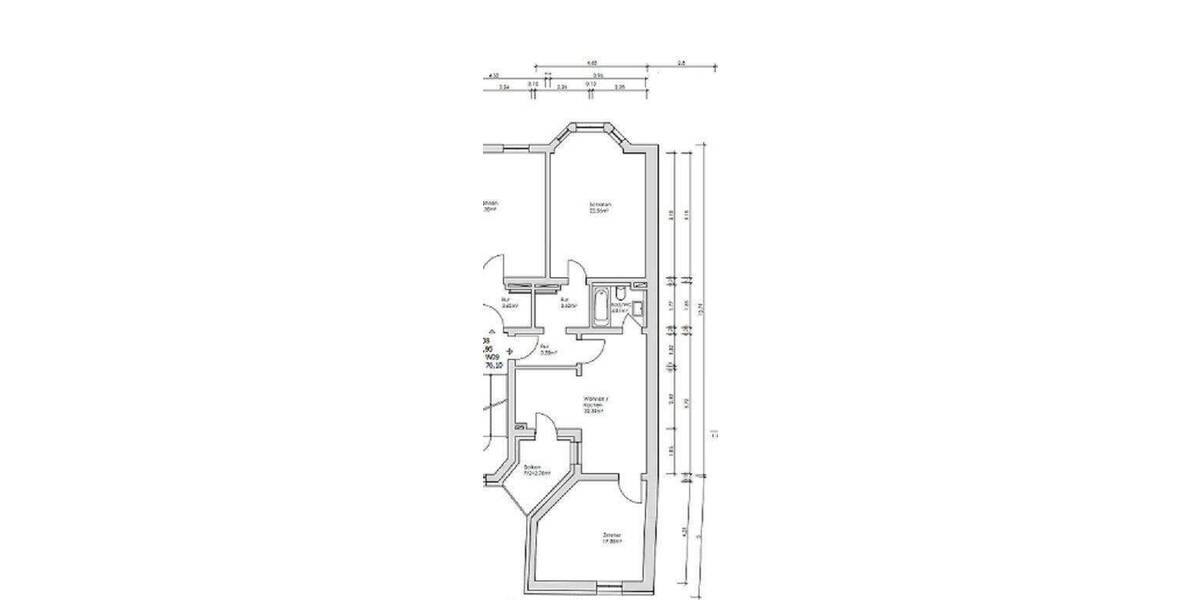 Etagenwohnung Chemnitz Yorckgebiet - 2 Zimmer, 76 m&sup2;, 456&euro; | Angebot:26843674