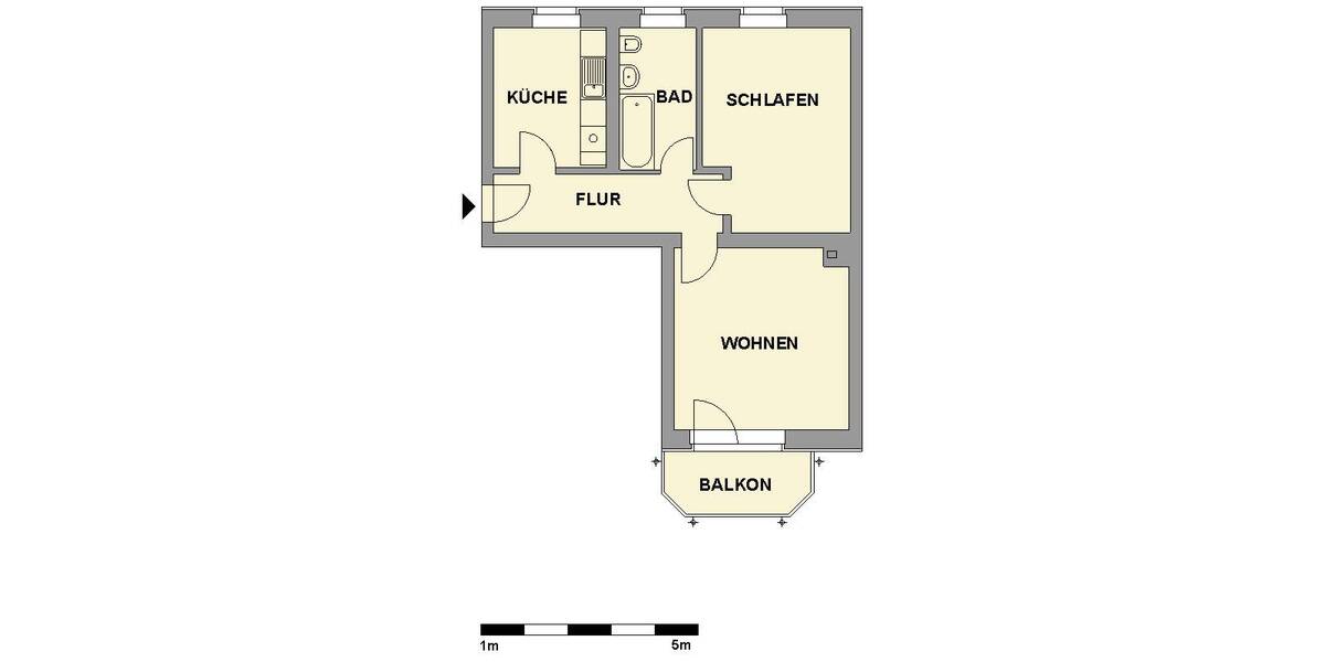 Etagenwohnung Chemnitz Markersdorf - 2 Zimmer, 55 m&sup2;, 340&euro; | Angebot:26187333