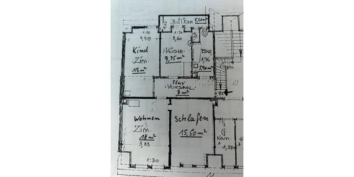 Dachgeschoßwohnung Chemnitz Ebersdorf - 3 Zimmer, 75 m&sup2;, 425&euro; | Angebot:25635710