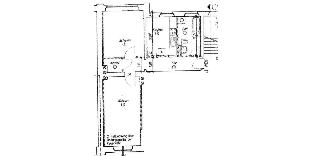 Zentral gelegene Eigentumswohnung in gepflegtem Mehrfamilienhaus 2 zimmer