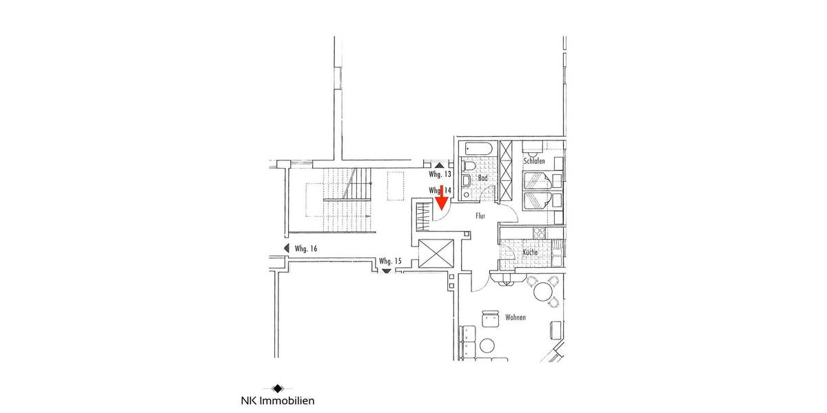 Etagenwohnung Chemnitz Sonnenberg - 2 Zimmer, 57 m&sup2;, 309&euro; | Angebot:26805948