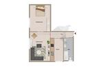 Erdgeschoßwohnung Chemnitz Borna-Heinersdorf - 2 Zimmer, 44 m&sup2;, 320&euro; | Angebot:26533120