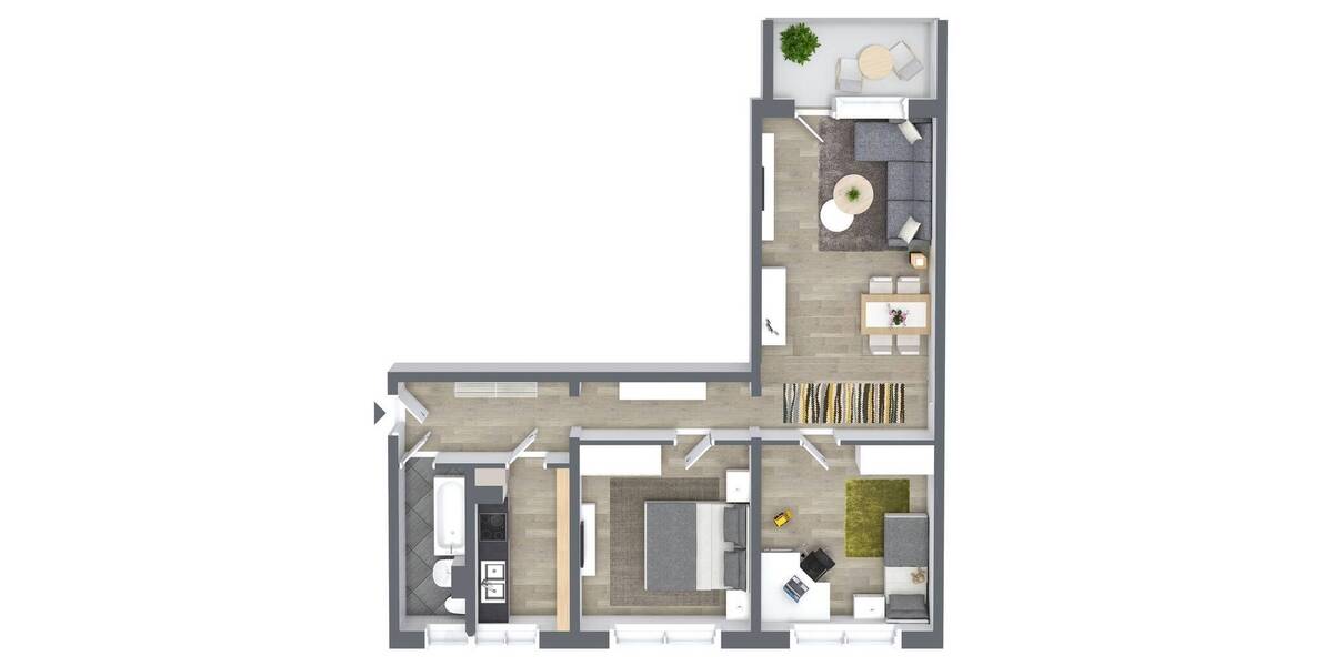 Etagenwohnung Chemnitz Yorckgebiet - 3 Zimmer, 71 m&sup2;, 443&euro; | Angebot:26695874