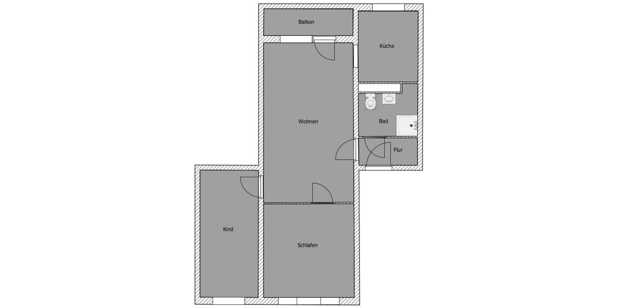 Erdgeschoßwohnung Brand-Erbisdorf Erbisdorf - 3 Zimmer, 57 m&sup2;, 310&euro; | Angebot:25962409