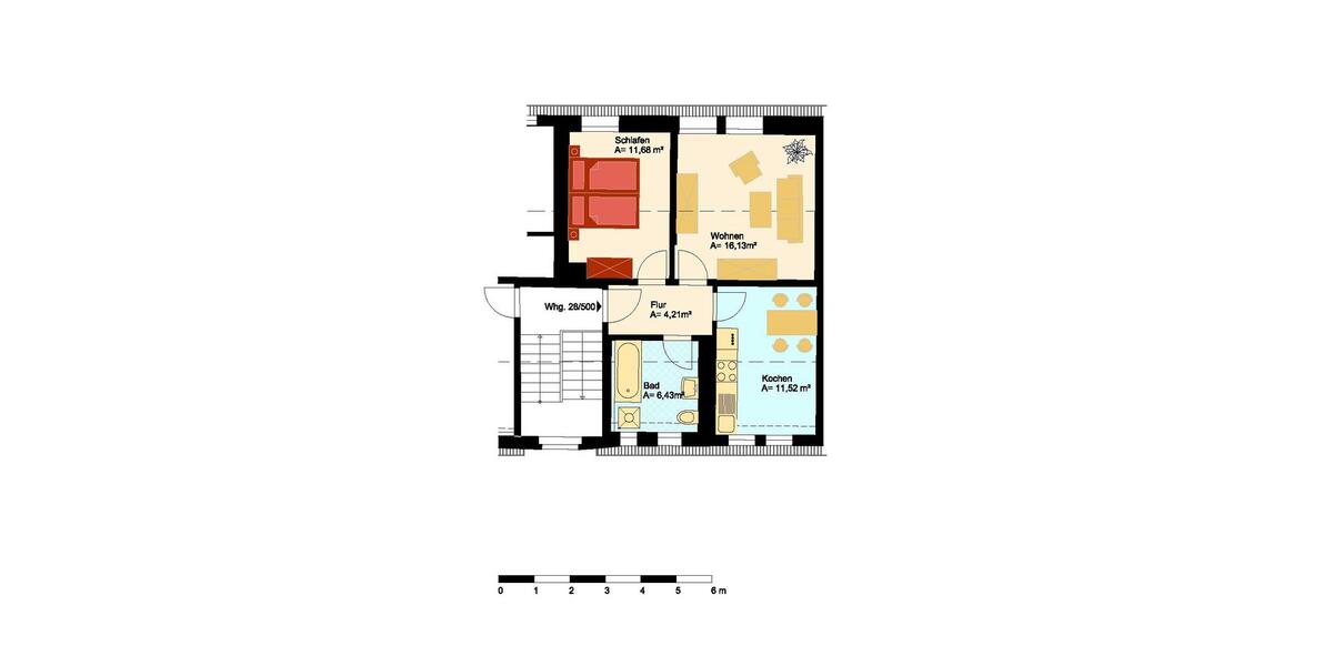 Dachgeschoßwohnung Chemnitz Altendorf - 2 Zimmer, 50 m&sup2;, 275&euro; | Angebot:26267938