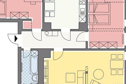 Wohnung Stollberg (Erzgebirge) - 4 Zimmer, 85 m&sup2;, 515&euro; | Angebot:26397599