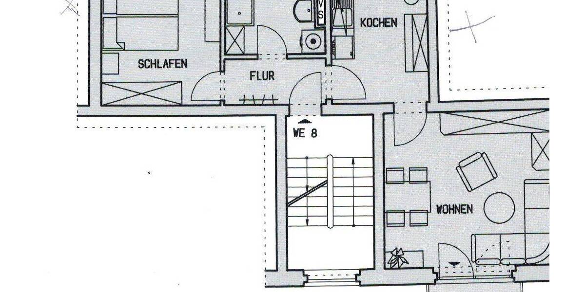 Etagenwohnung Chemnitz Gablenz - 2 Zimmer, 51 m&sup2;, 333&euro; | Angebot:26453664