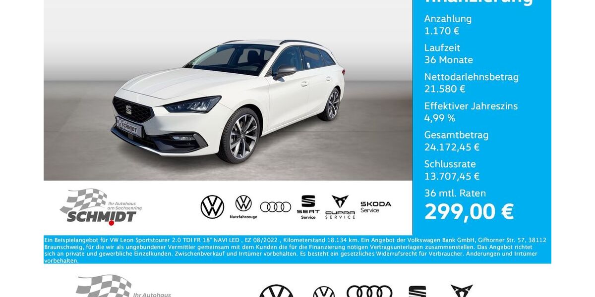 Seat Leon 18.134 km 21.975 &euro; Bernsdorf 09337