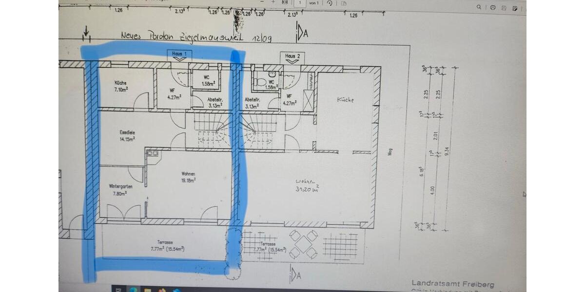 Doppelhaushälfte Großschirma - 4 Zimmer, 100 m&sup2;, 1.200&euro; | Angebot:26201498