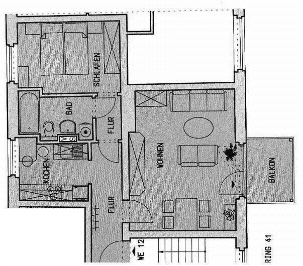 Etagenwohnung Chemnitz Gablenz - 2 Zimmer, 51 m&sup2;, 325&euro; | Angebot:23224251