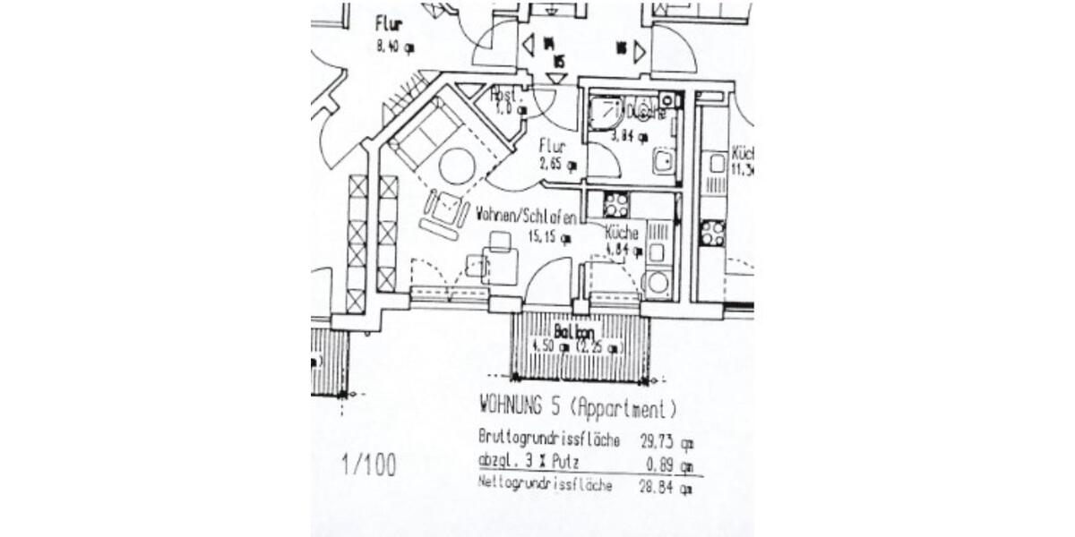 Etagenwohnung Chemnitz Wittgensdorf - 1 Zimmer, 29 m&sup2;, 31.900&euro; | Angebot:25611806