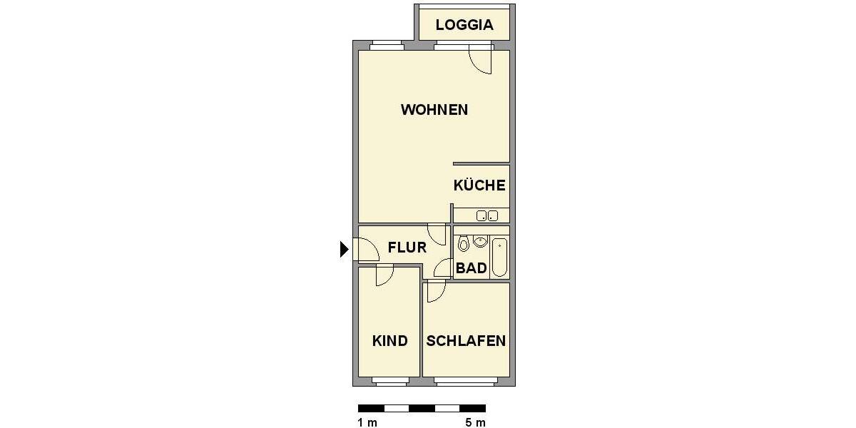 Etagenwohnung Chemnitz Kappel - 3 Zimmer, 68 m&sup2;, 314&euro; | Angebot:26929900